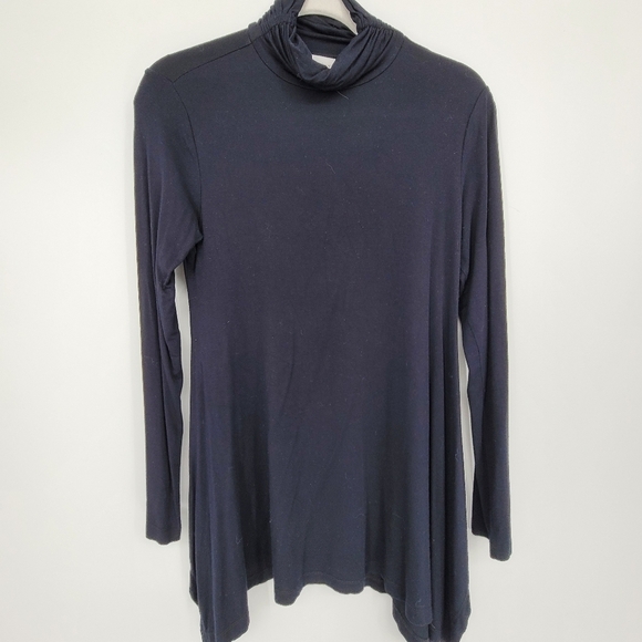 Soft Surroundings Timely Long Sleeve Turtleneck Tunic In Black Petit Xsmall - Picture 1 of 4
